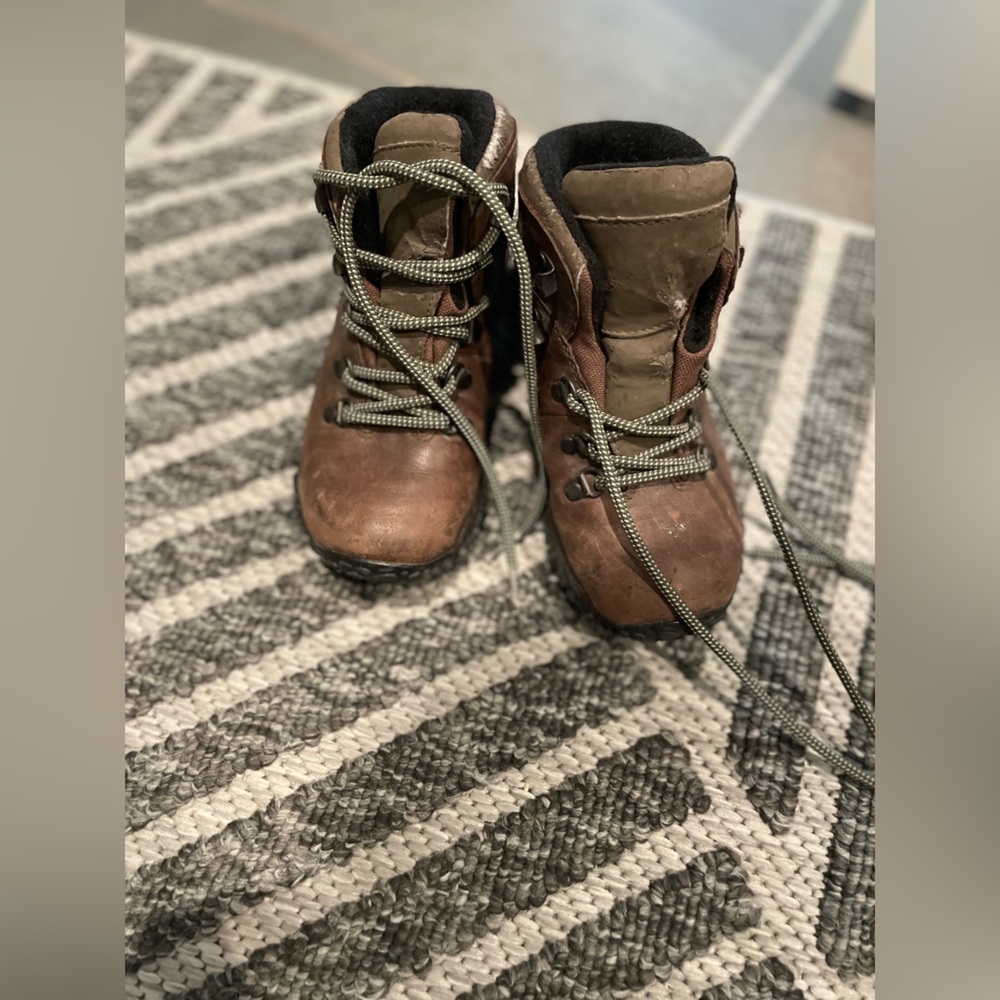 Brown Kids Hiking Boots